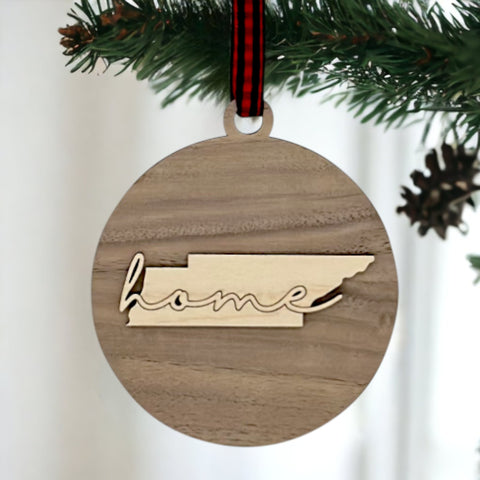 Tennessee Home Cursive Ornament