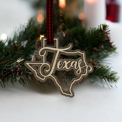 Texas Double Layer Ornament