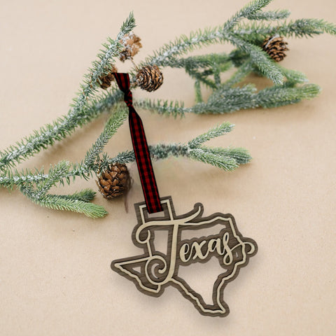 Texas Double Layer Ornament