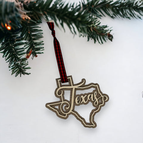 Texas Double Layer Ornament