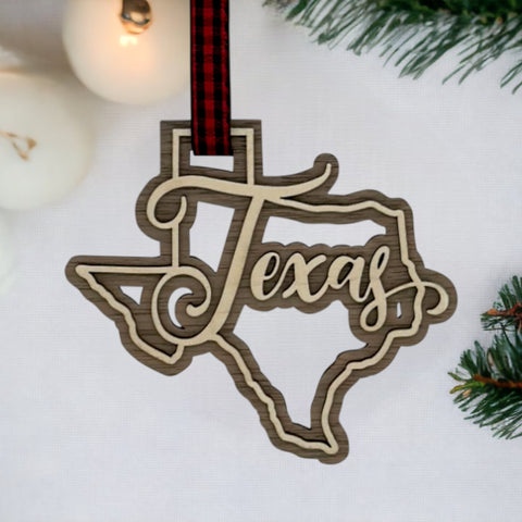 Texas Double Layer Ornament