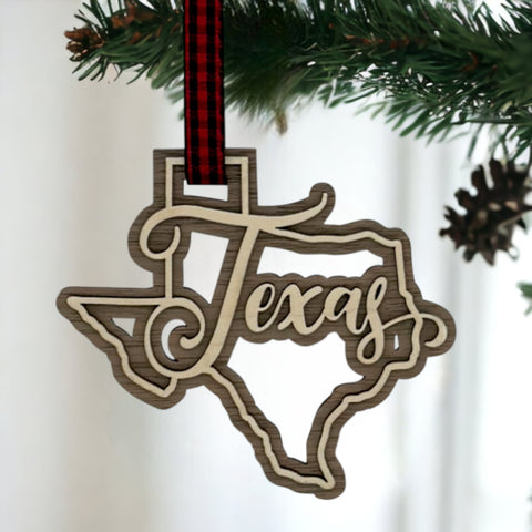 Texas Double Layer Ornament