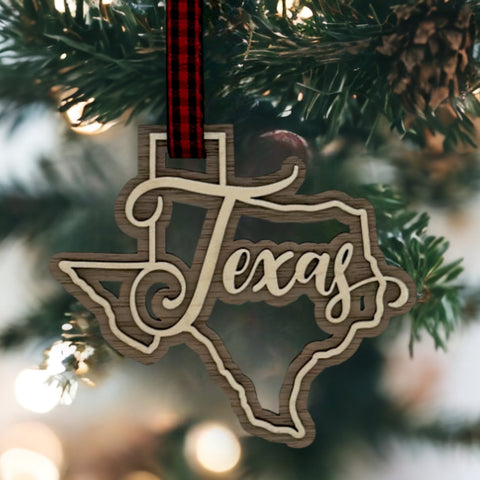 Texas Double Layer Ornament