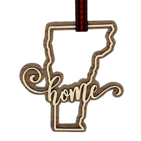 Vermont Home Double Layer Ornament