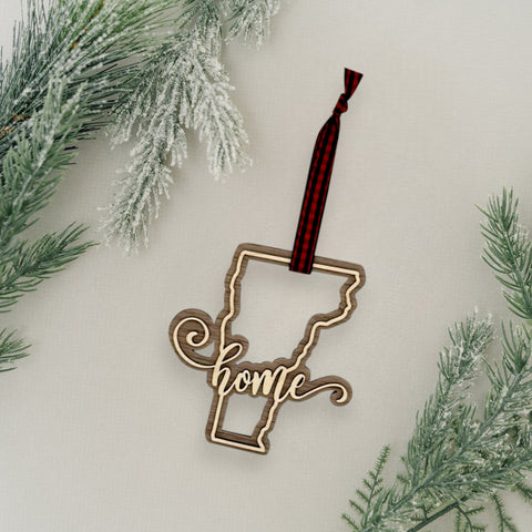 Vermont Home Double Layer Ornament