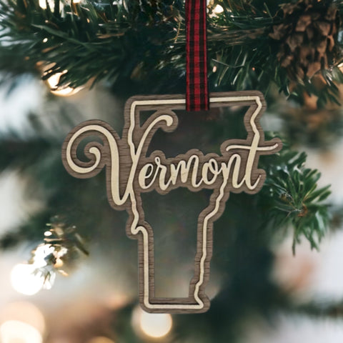 Vermont Double Layer Ornament