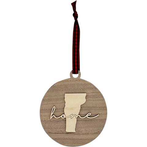 Vermont Home Cursive Ornament