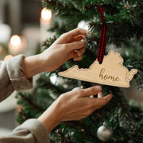 Virginia Home Script Ornament