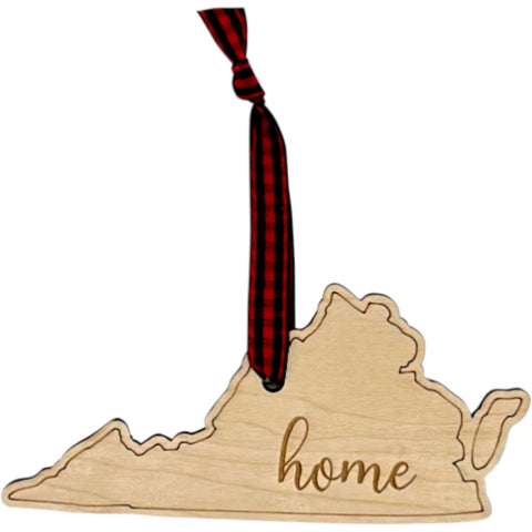 Virginia Home Script Ornament