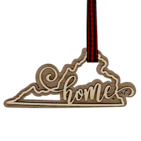 Virginia Home Double Layer Ornament