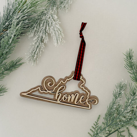 Virginia Home Double Layer Ornament