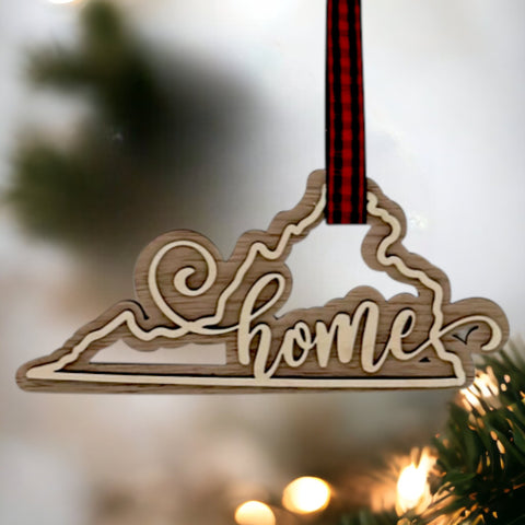 Virginia Home Double Layer Ornament