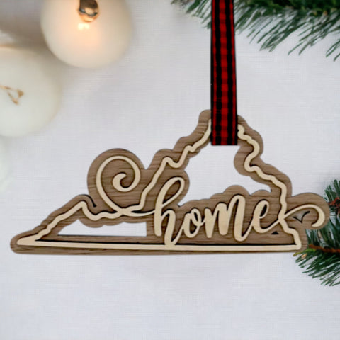 Virginia Home Double Layer Ornament