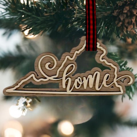 Virginia Home Double Layer Ornament