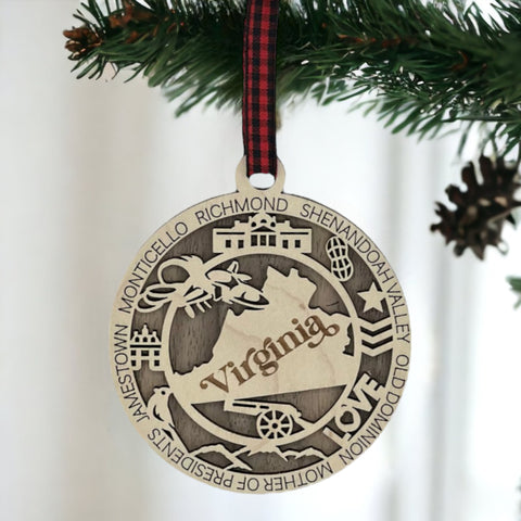 Embrace Southern elegance! Introducing the Virginia State Highlights Ornament—where history meets holiday charm. Elevate your festivities with a touch of Old Dominion magic.