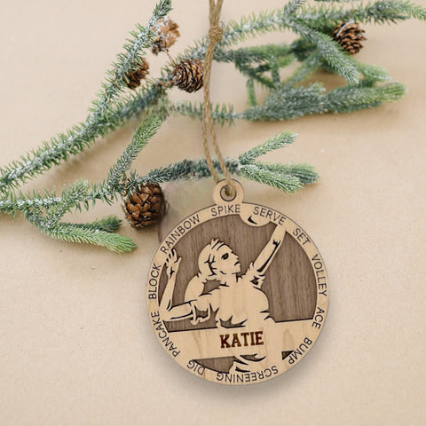 Serve up holiday cheer with our Personalized Volleyball Girl Sports Ornament! This unique and festive keepsake is perfect for celebrating the volleyball enthusiast in your life. Customize now for a special touch that captures the energy and passion of the game. 