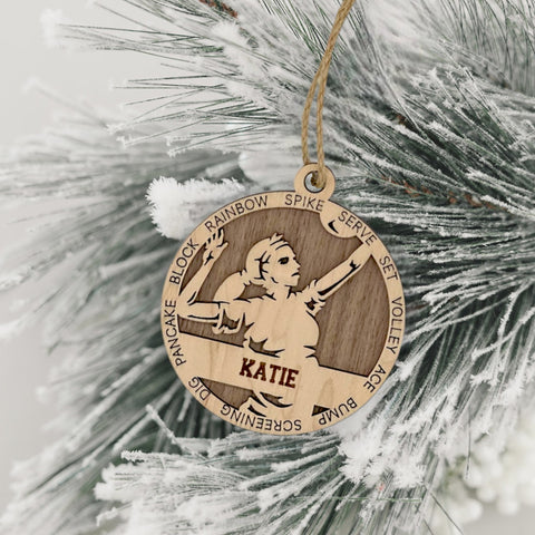 Serve up holiday cheer with our Personalized Volleyball Girl Sports Ornament! This unique and festive keepsake is perfect for celebrating the volleyball enthusiast in your life. Customize now for a special touch that captures the energy and passion of the game. 