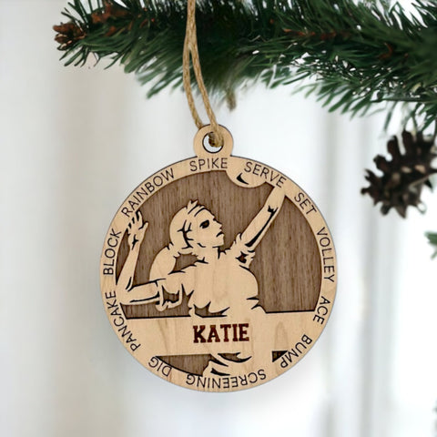 Serve up holiday cheer with our Personalized Volleyball Girl Sports Ornament! This unique and festive keepsake is perfect for celebrating the volleyball enthusiast in your life. Customize now for a special touch that captures the energy and passion of the game. 