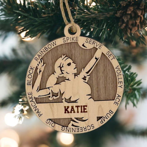 Serve up holiday cheer with our Personalized Volleyball Girl Sports Ornament! This unique and festive keepsake is perfect for celebrating the volleyball enthusiast in your life. Customize now for a special touch that captures the energy and passion of the game. 