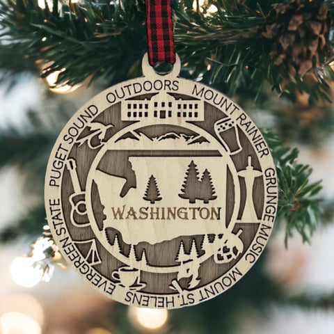 Unveil the beauty of the Evergreen State! Introducing the Washington Highlights Ornament—a miniature marvel capturing the essence of the Pacific Northwest. Elevate your holiday decor with a touch of Washington's wonders!