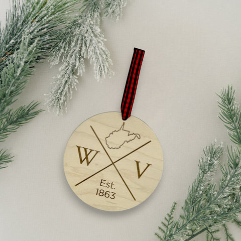 West Virginia Established Ornament