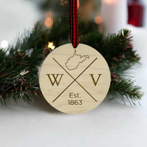 West Virginia Established Ornament