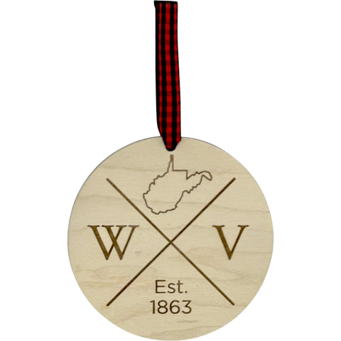 West Virginia Established Ornament