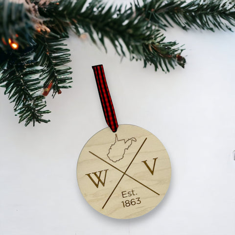 West Virginia Established Ornament