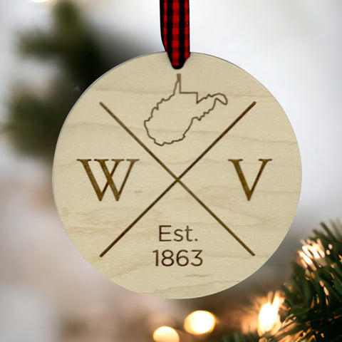 West Virginia Established Ornament