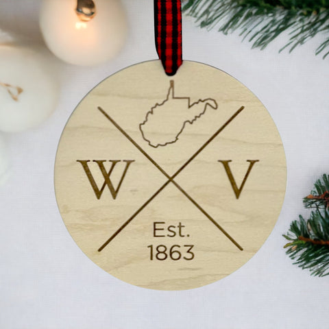 West Virginia Established Ornament