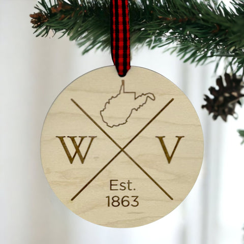 West Virginia Established Ornament