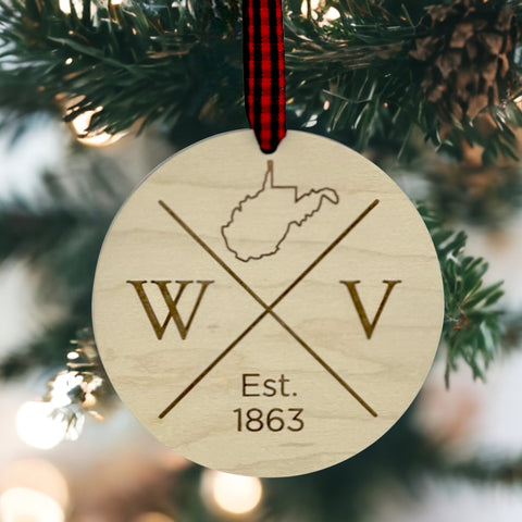 West Virginia Established Ornament