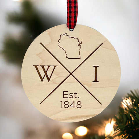 Wisconsin Established Ornament