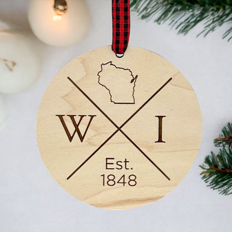 Wisconsin Established Ornament