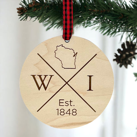 Wisconsin Established Ornament