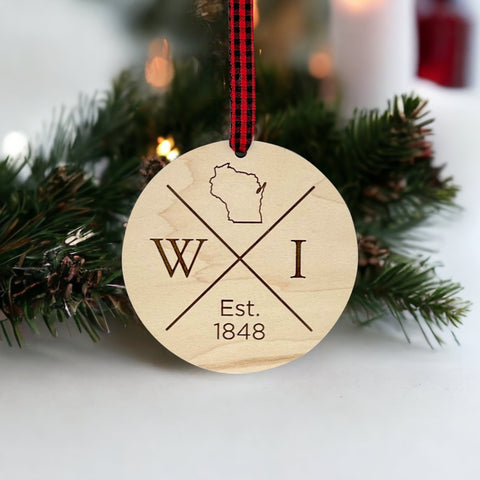 Wisconsin Established Ornament