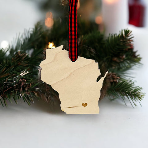 Wisconsin Custom Home Town Ornament