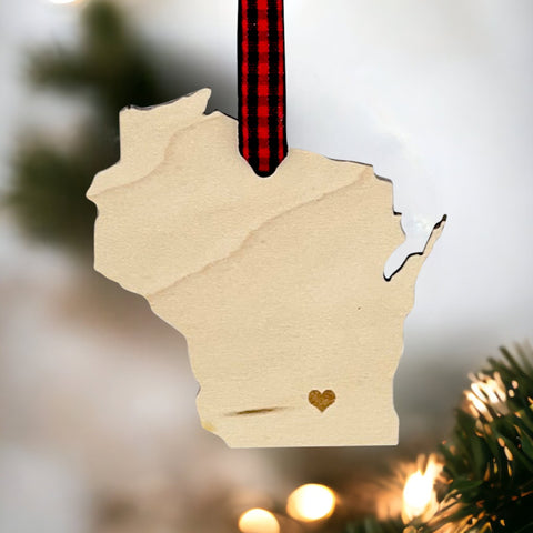 Wisconsin Custom Home Town Ornament