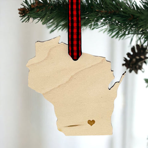 Wisconsin Custom Home Town Ornament