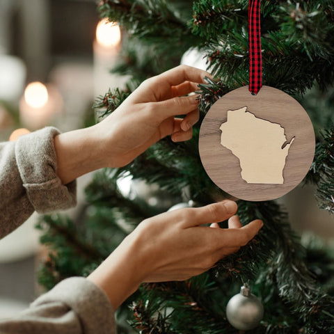 Wisconsin Raised Ornament