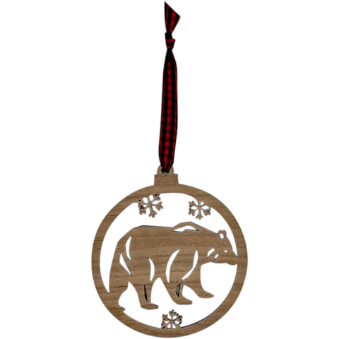 Wooden Polar Bear Ornament