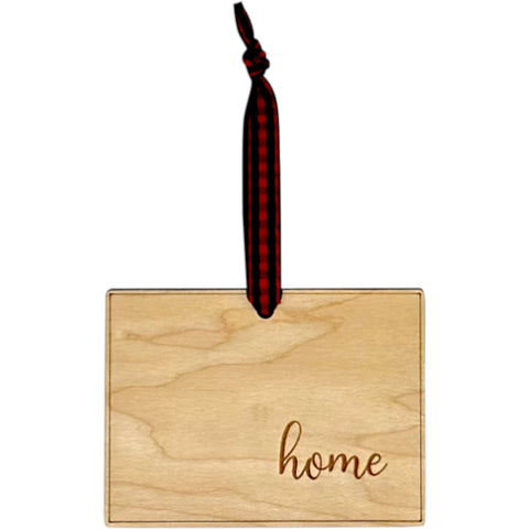 Wyoming Home Script Ornament