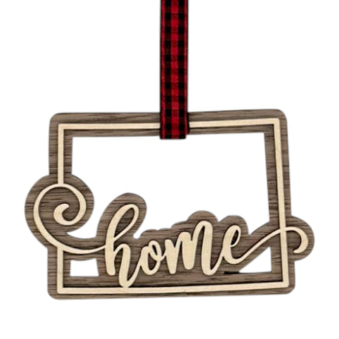 Wyoming Home Double Layer Ornament