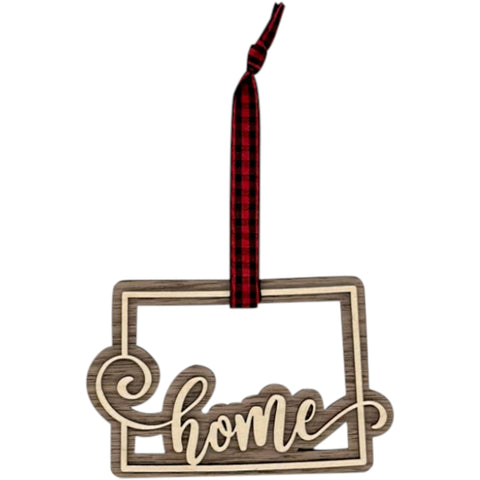 Wyoming Home Double Layer Ornament